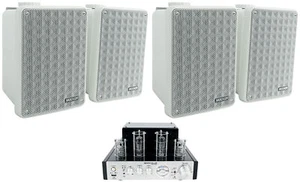 (4) Kicker 46KB6G KB6 6.5" 150w Indoor/Outdoor Home Theater Speakers+Receiver - Picture 1 of 12