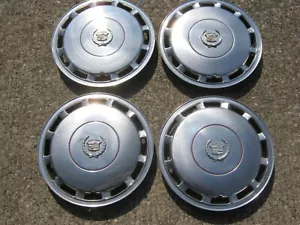 Factory 1989 to 1992 Cadillac Deville 15 inch hubcaps wheel covers - Picture 1 of 24