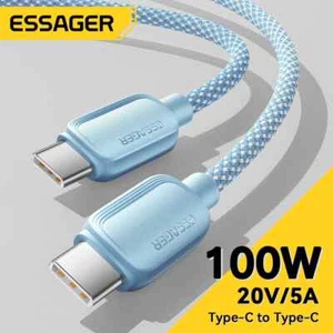 Essager 100W USB Type C To USB C Cable 5A PD Fast Charging Cable For iPhone 15 - Picture 1 of 13