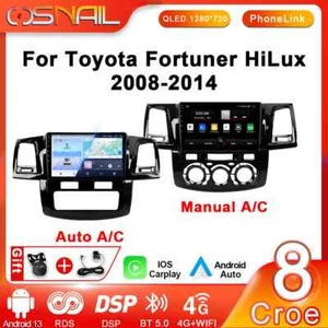 Radio de coche estéreo reproductor GPS pantalla para Toyota Fortuner Hilux Revo Vigo 2008-2014 - Imagen 1 de 32