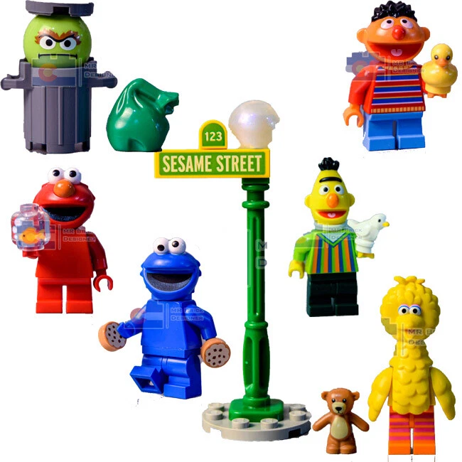 LEGO 123 Sesame Street Minifigures Elmo Cookie Oscar Ernie Bert Big Bird 21324 - Image 1 of 1