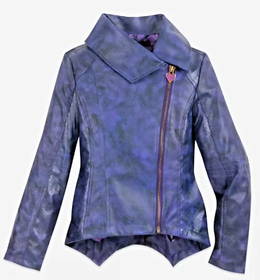 Chaqueta Disney Descendants Mal’s Púrpura Moto Imitación Cuero Talla Niños 11/12 Usada en Excelente Condición Foto 1 de 4
