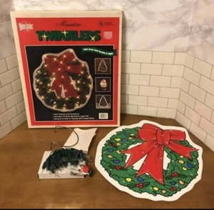 Vintage Christmas Lighted Wreath by Yard Looks Indoor/outdoor Decoration New - Picture 1 of 8