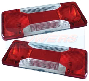 PAIR OF (2) REAR TAIL LIGHT LAMP LENSES FOR IVECO DAILY TIPPER 2006 -> LH / RH - Picture 1 of 1