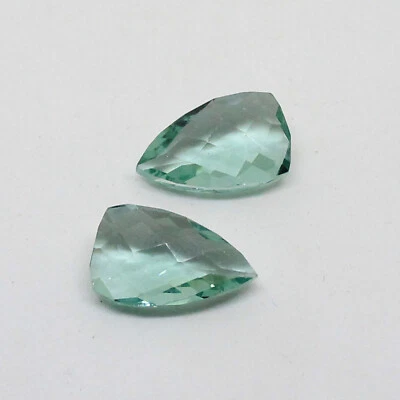 Aquamarine Fancy Briolette Gemstone 20x12 mm 21.45 Ct 2 Pcs Loose Gemstone - Image 1 of 2