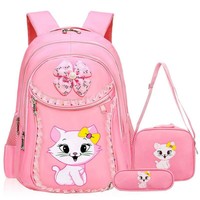 3pcs/set Morrales Escolares Para Niñas Mujer Bolsos De Colegio Mochilas  Lonchera | eBay