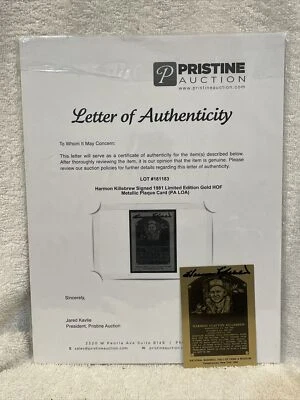 RARE Harmon Killebrew AUTO'D 1981 HOF Gold Metal Plaque card, Minnesota Twins!! - Image 1 of 4