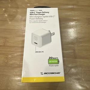 Scosche Powervolt Power Delivery 20W USB-C Mini Fast Charger for Home White - Picture 1 of 4
