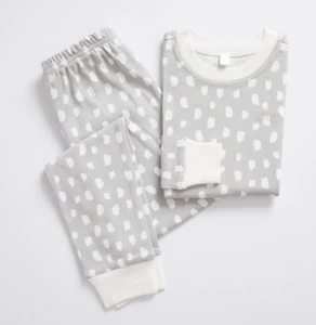 New with tags Pottery Barn Kids Brushstroke gray tight fit size 4 Pajamas - Picture 1 of 4