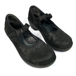 ARIAT Caroline Strap Mary Janes Lolita Clog Sz 10B Dark Blueberry Nubuck Leather - Picture 1 of 15
