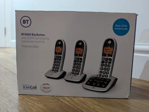 BT BT4600 Trio Big Button Dect Telephone with Answer Machine BOXED NO MANUAL - Zdjęcie 1 z 4