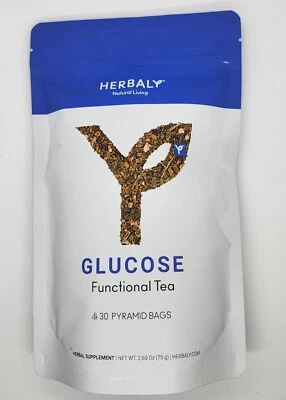 HERBALY Glucose Functional Tea Organic Blood Sugar Wellness NEW