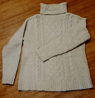 Fat Face Soft Oatmeal Cable Knit Button Detail Jumper - Size 10 - Worn Once