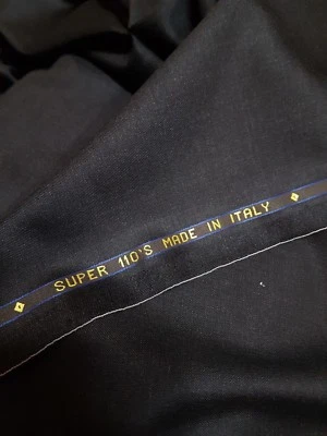 VITALE BARBERIS CANONICO SUPER 110's WOOL Suiting Fabric  ITALY 3.25 length - Image 1 of 4