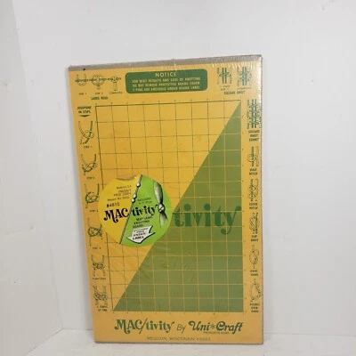 Vintage New Macrame Work Board & T-Pins 9½x15” MAC/tivity Uni Craft Sealed - Image 1 of 4