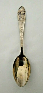 Cuchara coleccionable recuerdo puente del estrecho de Mackinac y Surrey plata holandesa - Imagen 1 de 6