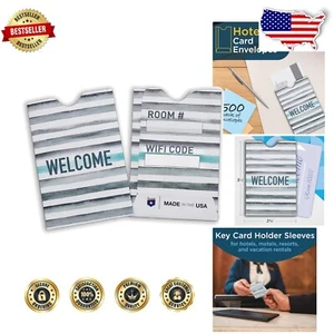 Durable Magnetic Closure Card Envelopes - 500 Customizable Key Card Sleeves - Picture 1 of 8