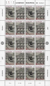 1987 Guernsey Sg 394/397 Europa. Modern Architecture Sheets of 20 MNH - Picture 1 of 3