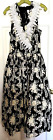 VTG Scott McClintock - Floral/Lace Summer Dress USA - Black Tulle Slip - Size 6