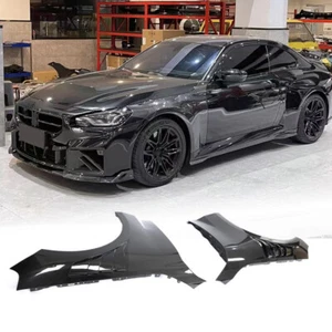 For BMW M2 M2C G87 2023-25 Dry Carbon Fiber Front Bumper Side Fenders Cover Trim - Picture 1 of 13
