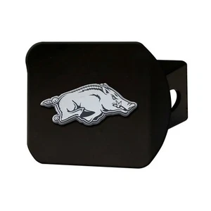 Fanmats NCAA Arkansas Razorbacks 3D Chrome on Black Metal Hitch Cover  - Picture 1 of 1