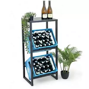 Getränkekistenregal 2 Cajas con Soporte Metal Getränkekistenhalter 100CM Caja - Imagen 1 de 9