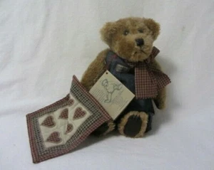 VINTAGE THE BOYD'S BEARS IN COVERALLS TAN JOINTED BEAR MWT - Picture 1 of 3