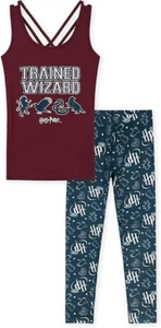 Harry Potter Girls Gym Top and Leggings Workout Set Dance Sports Outfit Gifts - Foto 1 di 7
