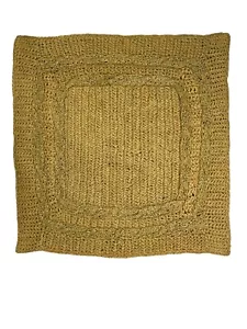Copricuscino all'uncinetto in maglia di carta reticolo fienile ceramica neutro 16x26L - Foto 1 di 2