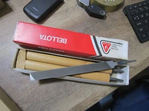 12 NOS Bellota 7" Mill Blunt 1 Round Edge Metal Cut Files SPAIN Top Quality - Picture 1 of 5