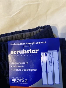 Women's Size Scrubstar Performance Collection Blue M Scrub Pants - NWT - Picture 1 of 12