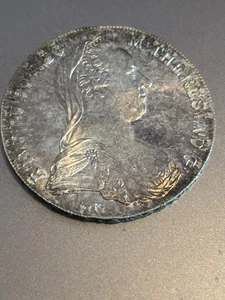 1780 M Theresia D. G. R. IMP. HU. BO. REG TYR X UNC Silbermünze seltene Münze - Bild 1 von 6