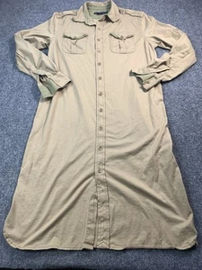 Ralph Lauren Sport Hemdblusenkleid Damen Large Braun Hellbraun Langarm Freizeit - Bild 1 von 19