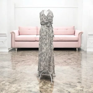 Haute Hippie  100% Silk  Maxi  Halter Dress, Size XS Retail $795 Animal Print - Picture 1 of 9