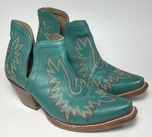 Ariat Dixon Turquoise Women Boot Country Western Short Booties 7.5B Teal - Picture 1 of 12