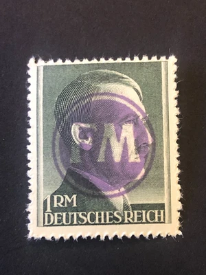 Germany 1945 Post WWII LOCAL overprint  (FREDERSDORF) 1 Rm.  MNH /s2 #725 - Image 1 of 2