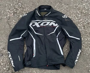 Ixon Matrix Fabric Motorcycle Jacket Black White UK XXLarge - Picture 1 of 6