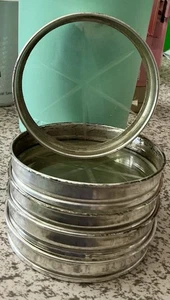 Antique Set Of 5 Sterling Silver & Cut Glass Coasters - Picture 1 of 1