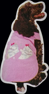 NEW Pet Hoodie Pink Happy Silver Ghosts Pet Dog Halloween Costume Size Medium - Image 1 of 3
