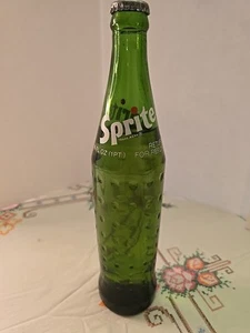 Bottiglia di vetro completa Sprite 16 oz. Parco Nazionale delle Montagne Rocciose Fossa Verde Vintage - Foto 1 di 6
