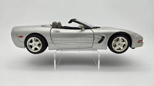 BURANGO 1997 C5 CHEVY CORVETTE Silver Convertible 1:18 diecast Car Made In Italy - Picture 1 of 17