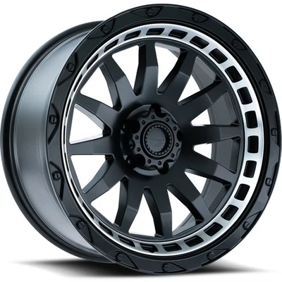 4 Wheels 20" Flint Lock 20x9 5x127 Satin Black -10ET 71.6CB (135-2973MB) - Image 1 of 3