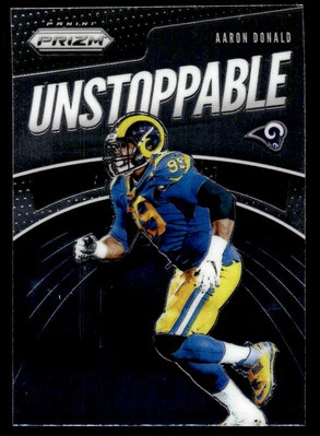 2019 Panini Prizm #UN-AD Aaron Donald Unstoppable Los Angeles Rams - Image 1 of 2