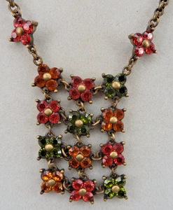 Neugablonz Pedroni: Figürliches Design Collier Blüten Swarovski Elements(122608) - Picture 1 of 5
