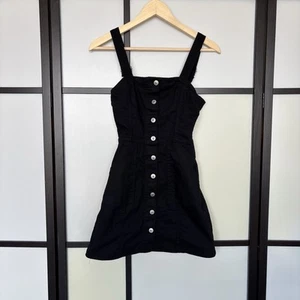 H&M Mono Estilo Vestido Negro Correas Ajustables Mujer’s Talla 0 Goth Vamp Nuevo con Etiquetas - Imagen 1 de 10