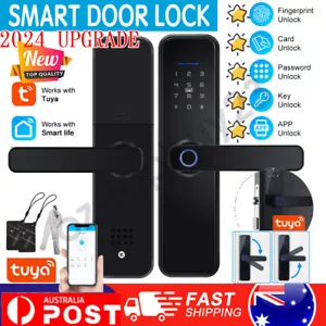 Digital Smart Door Lock Fingerprint APP Key Card Password Electronic Home Lock A - Picture 1 of 13
