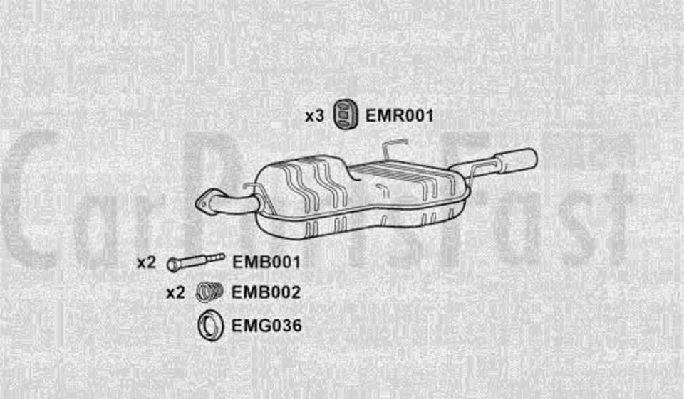EXGM6093 Silenciador Trasero Vauxhall Vectra 2.2 Diesel Hatch 9/2000 A 02/2001 - Imagen 1 de 1