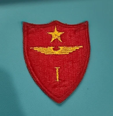 USMC 1st Marine Air Wing-Cut Edge-White Back Patch--Original WW-II* 1st Design - Image 1 of 3