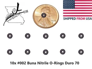 10x #002 Buna-N Nitrile 70 O-Ring O-Rings 3/64"ID X 9/64"OD X 3/64"CS Small - Picture 1 of 7