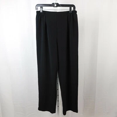 Pantalones informales Preston & York cintura elástica - negros, medianos #9292 Foto 1 de 4